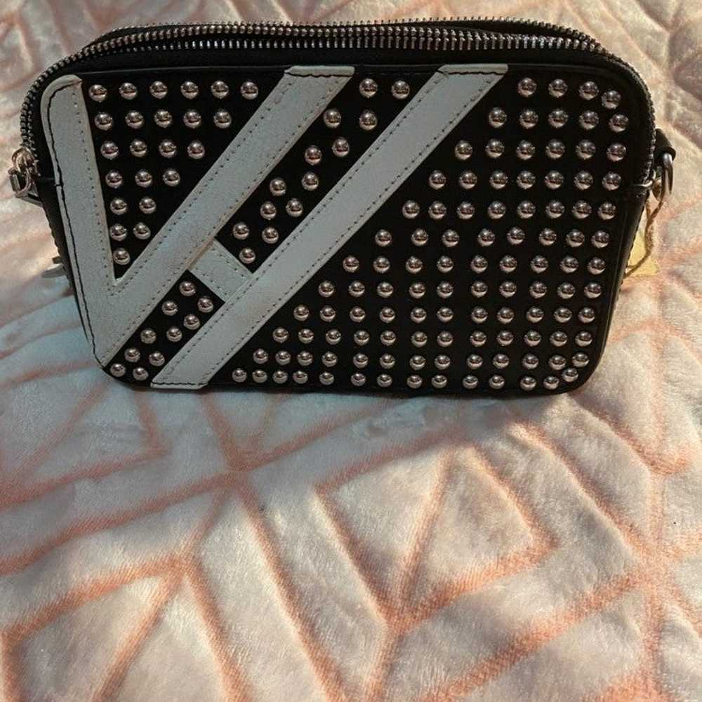 Black/White studded Vintage Havana crossbody bag - image 1