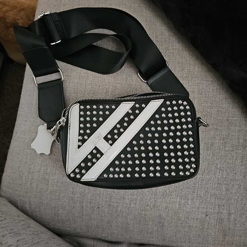 Black/White studded Vintage Havana crossbody bag - image 2