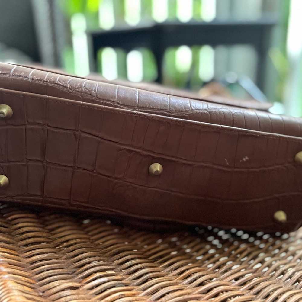 Vintage Marco Avane brown crocodile pattern leath… - image 10