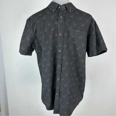 Prana Llama Print Button Down Shirt Size Small - image 1