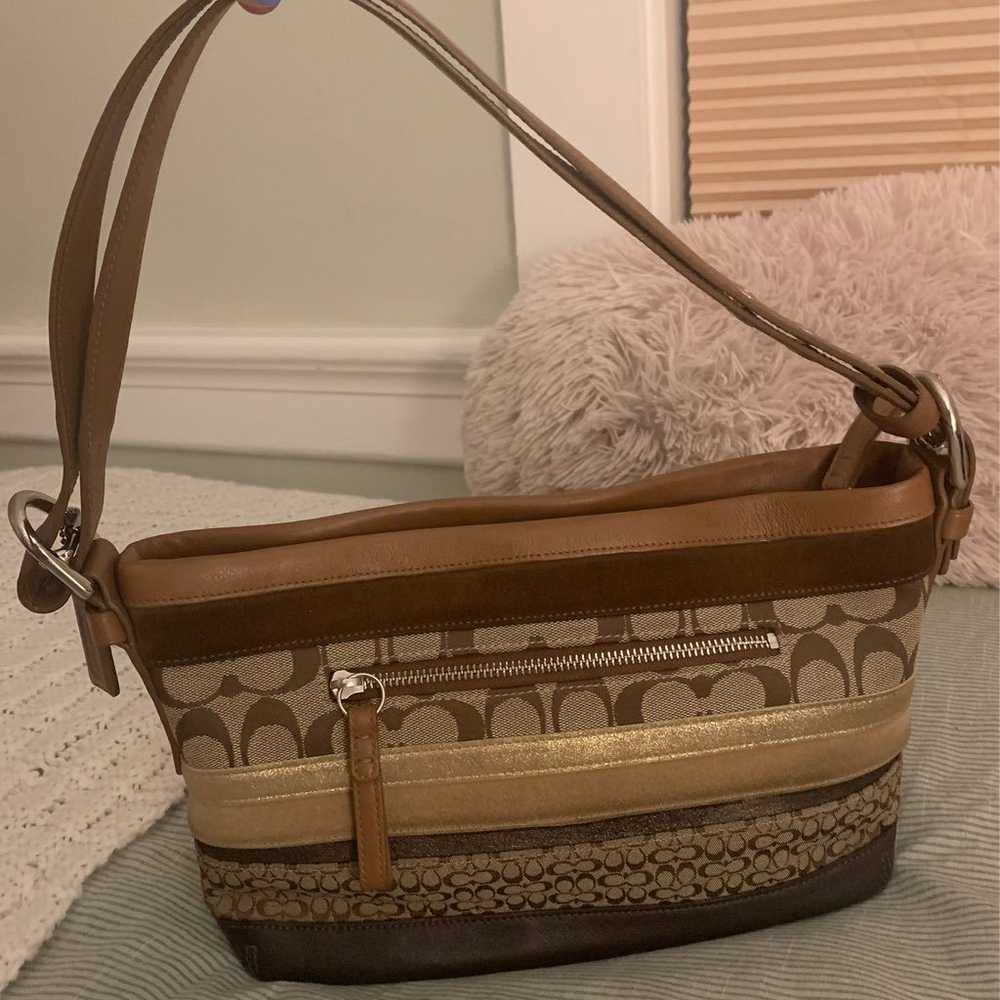 Vintage Coach brown shoulder bag - image 3