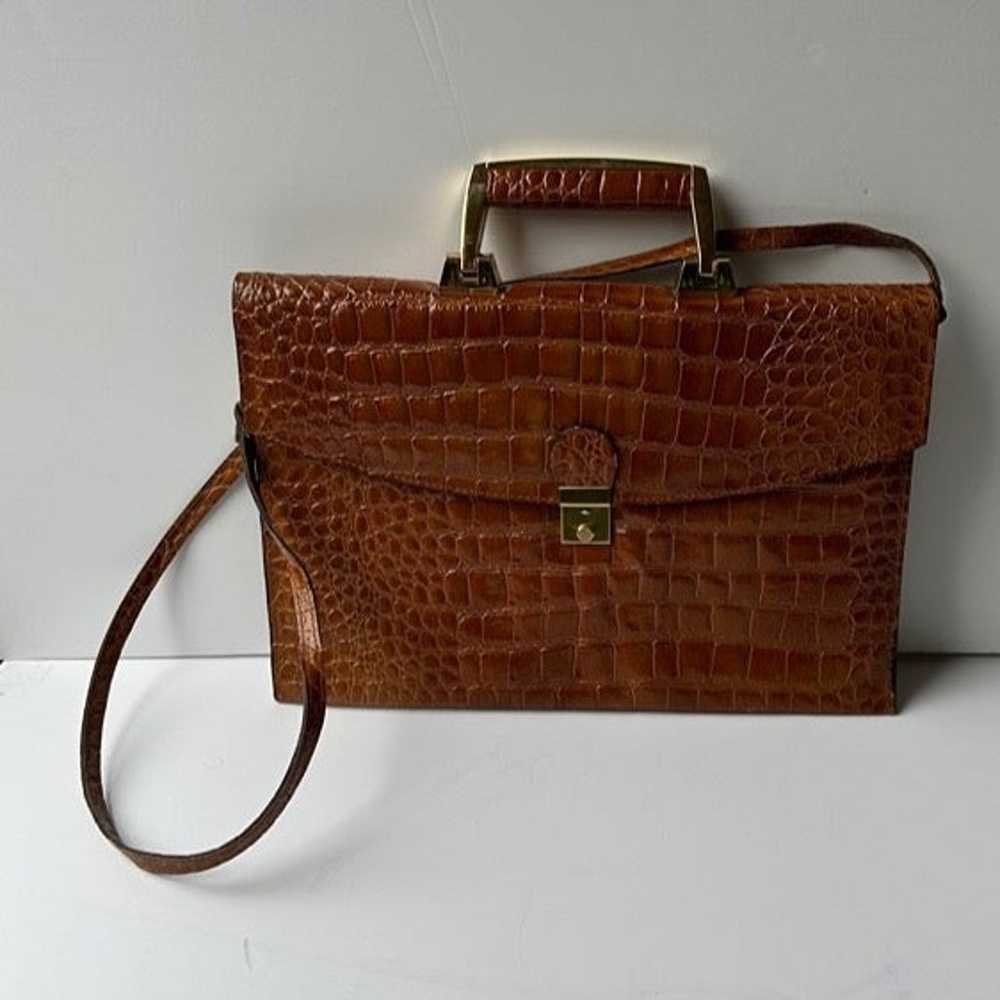 VTG Unisex  Embossed Crocodile 100% Genuine Leath… - image 2