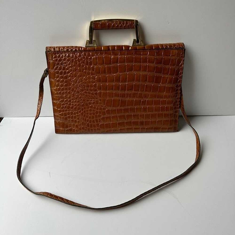 VTG Unisex  Embossed Crocodile 100% Genuine Leath… - image 3