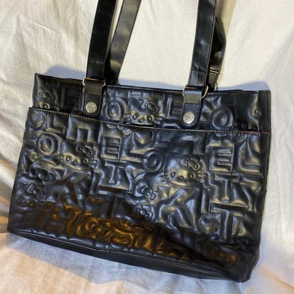 Vintage Hello Kitty Embossed purse (Black) - image 2