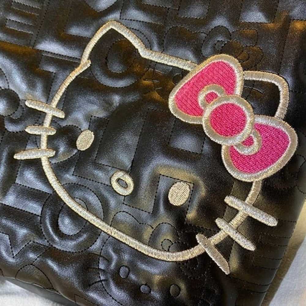 Vintage Hello Kitty Embossed purse (Black) - image 6