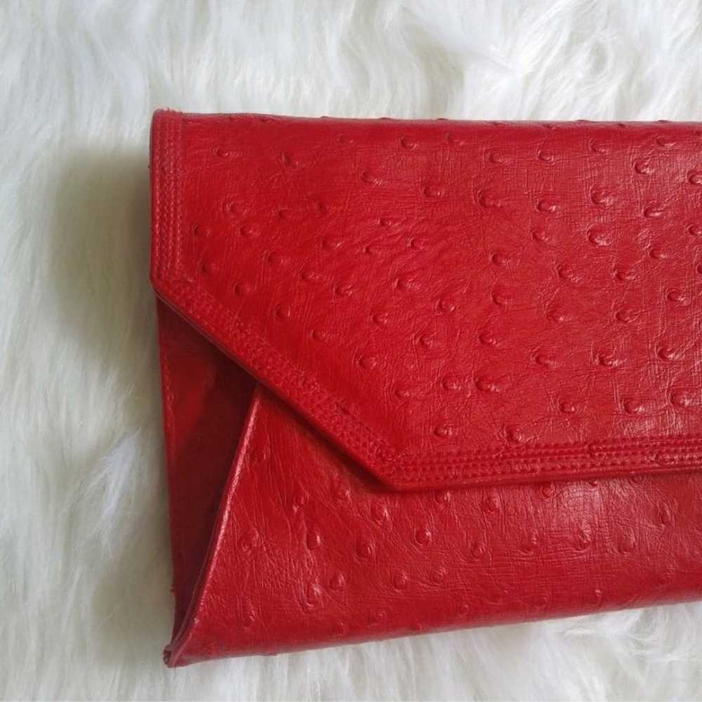 Vintage Bueno Ostrich Clutch Crossbody - image 2