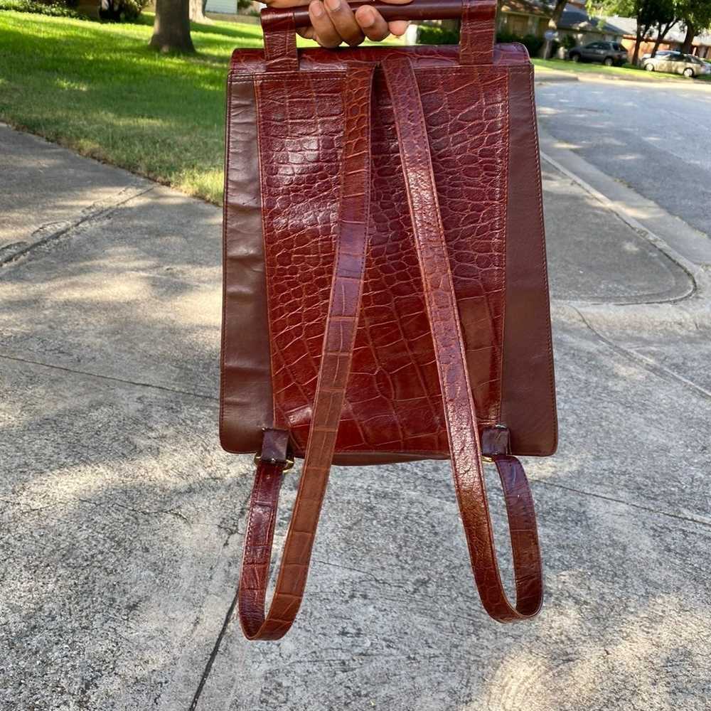 vintage leather backpack - image 2