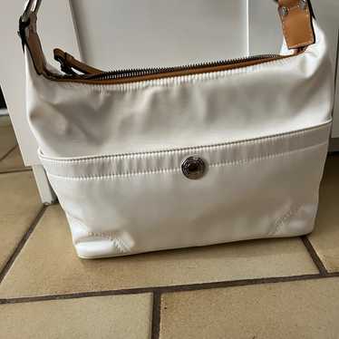 Coach brown and white vintage purse - image 1