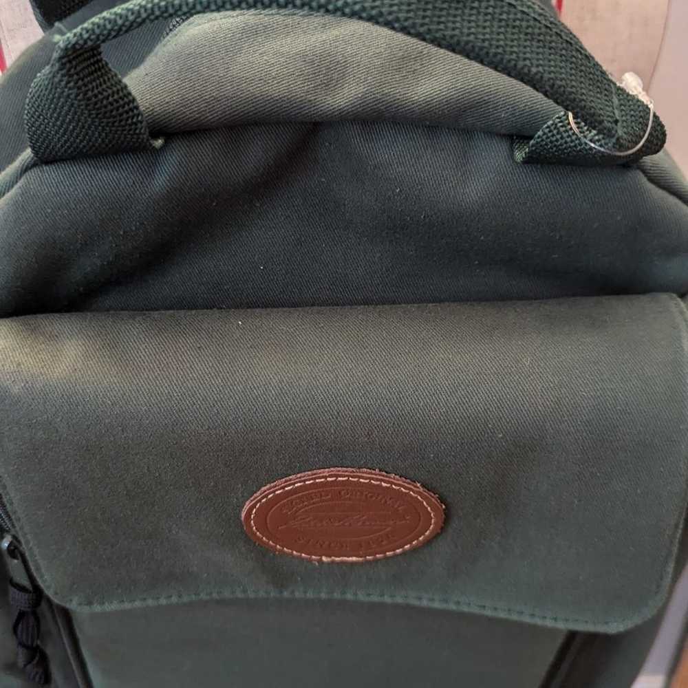 Vintage Eddie Bauer Backpack Leather Bottom Canva… - image 4