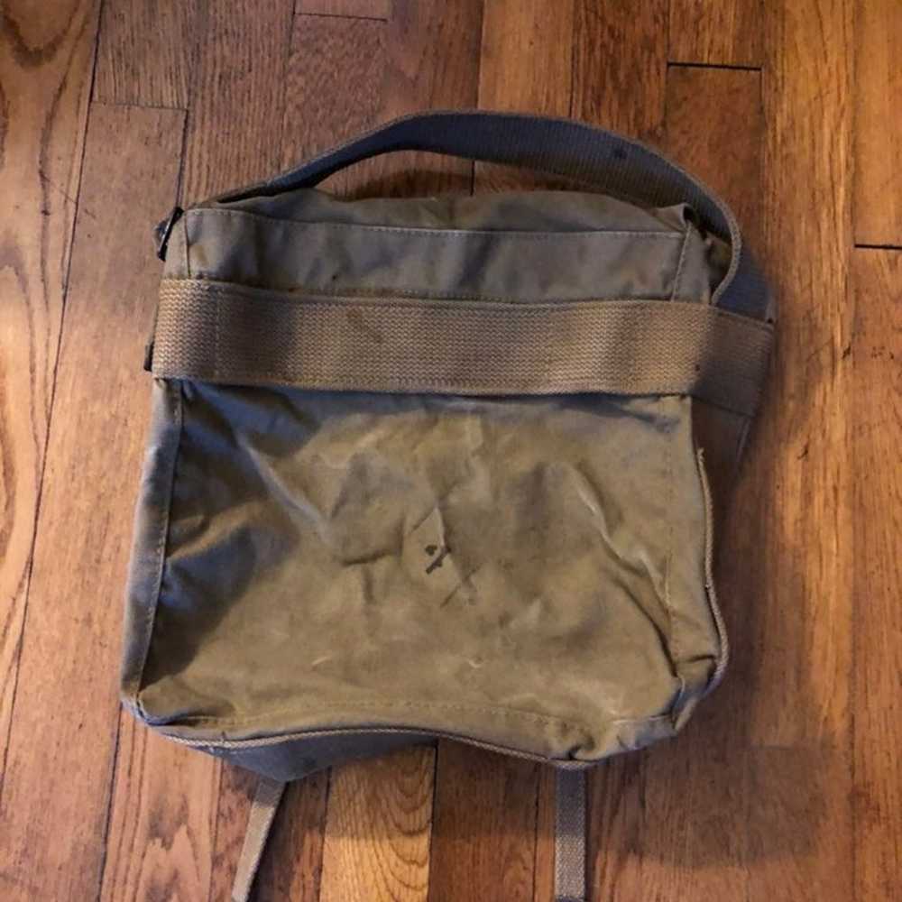 Vintage Olive green canvas sack - image 2