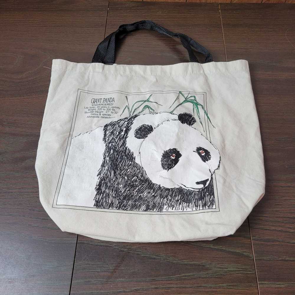 Vintage Giant Panda reusable tote bag - image 1