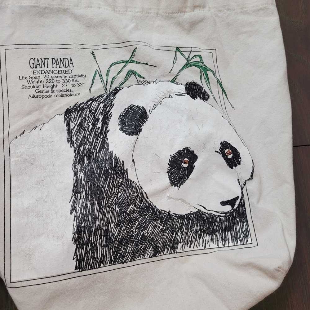 Vintage Giant Panda reusable tote bag - image 3