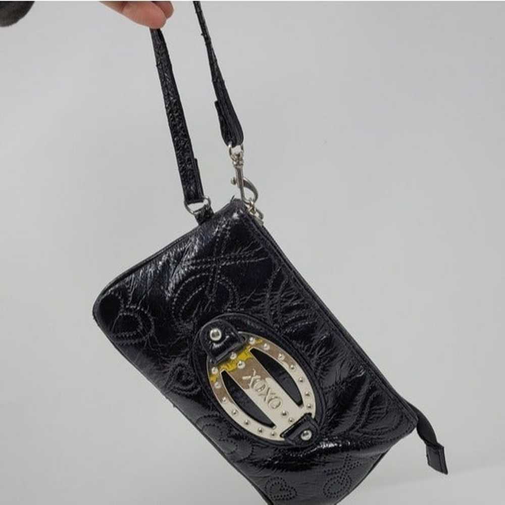 Vintage Y2K XOXO black mini wristlet bag - image 3