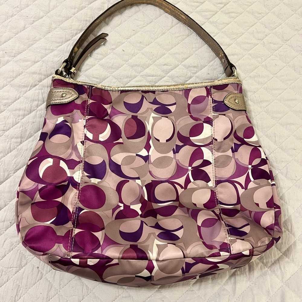 Vintage Coach Purse Bag DAISY KALEIDOSCOPE PRINT … - image 1