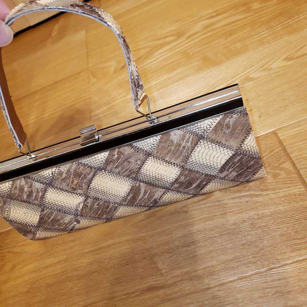 Straw bag Showa retro 2way handbag - image 5