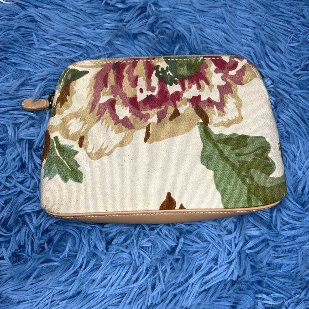 VINTAGE Floral Canvas Leather Mini Bag One Size C… - image 2