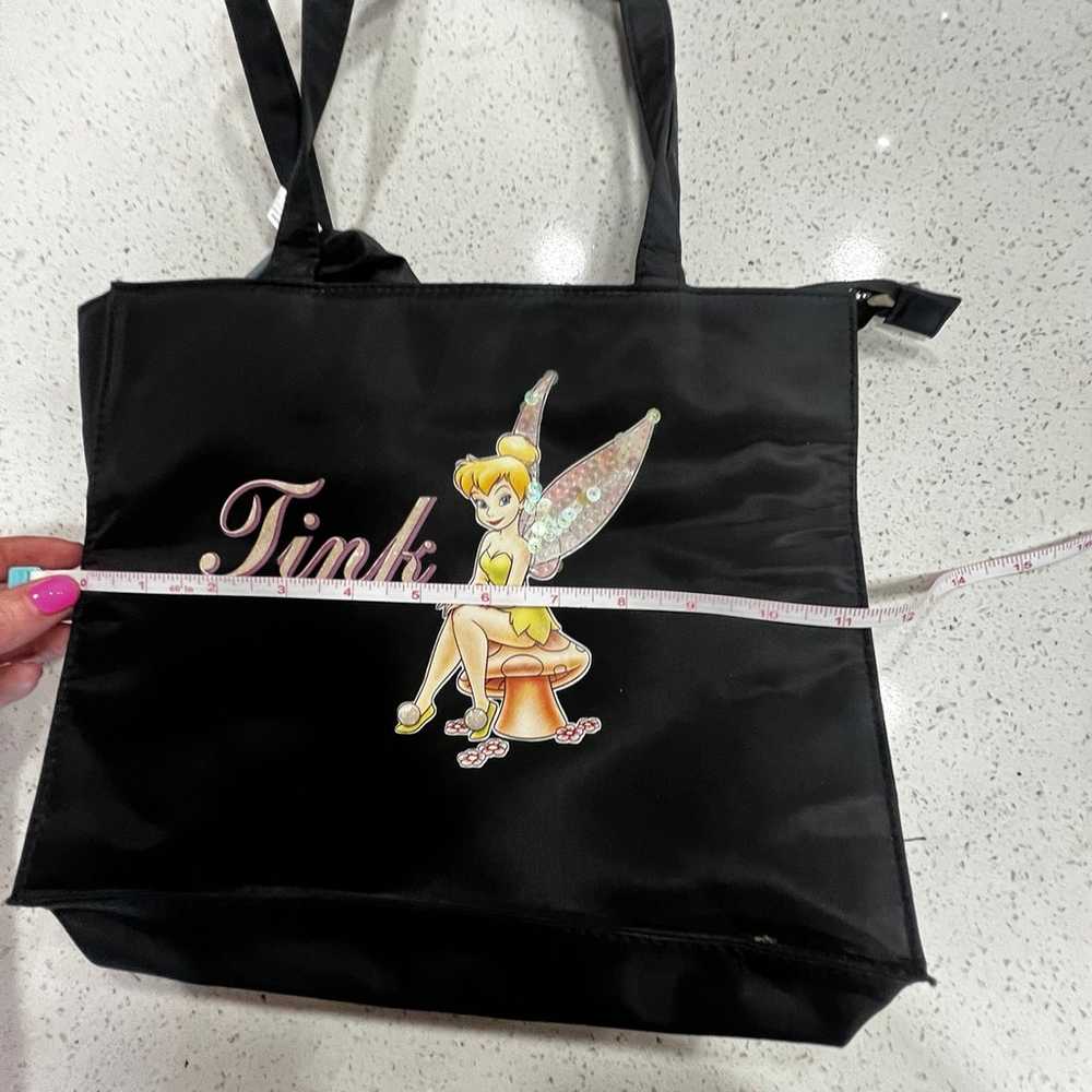 EUC Y2K 90s Disney Tinker Bell Nylon Tote Purse b… - image 7