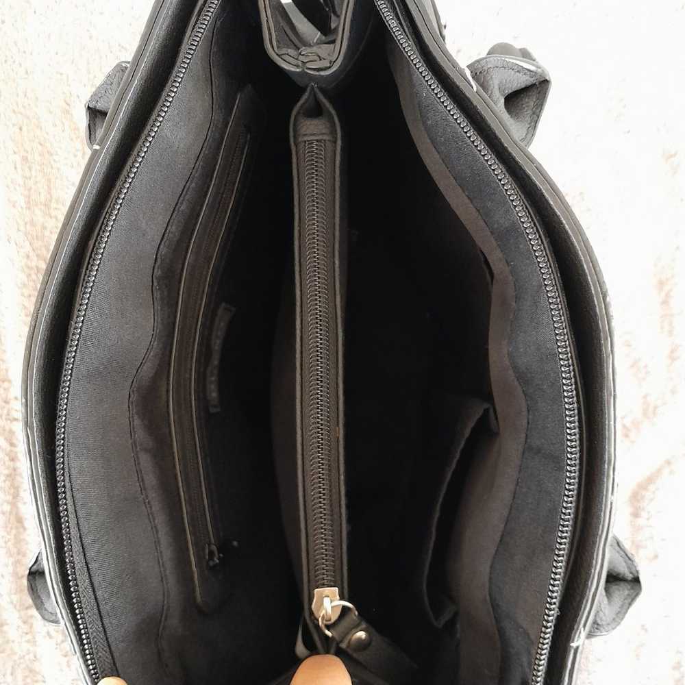 Womens Bueno Black Leather Strap Vintage Hobo Bag… - image 6