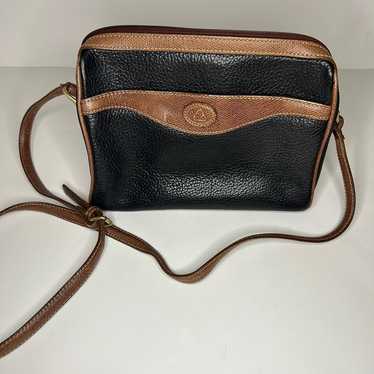 Vintage Liz Claiborne Leather Pebbled Blue Brown … - image 1