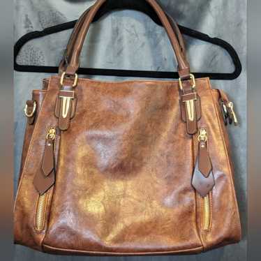 Unbranded Large Slouchy Vegan Leather Shoulder Bag