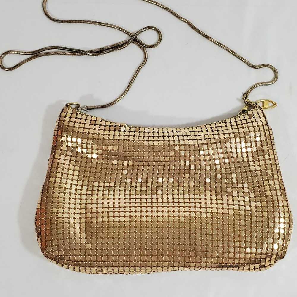 Vintage Pacific Connections Gold Mesh Evening Bag… - image 2