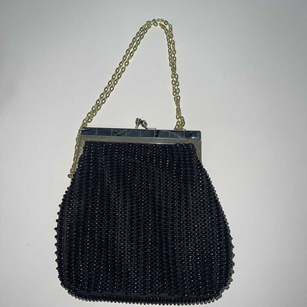 Vintage 50s Fine Arts Bag Co Beaded Handbag Clutc… - image 2