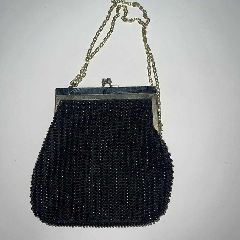 Vintage 50s Fine Arts Bag Co Beaded Handbag Clutc… - image 3