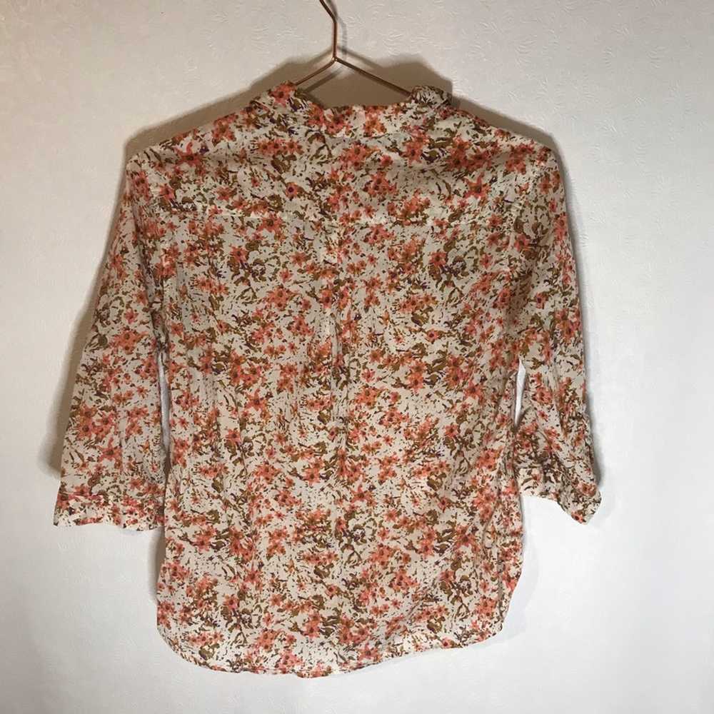 Eddie Bauer floral button down shirt size small - image 2