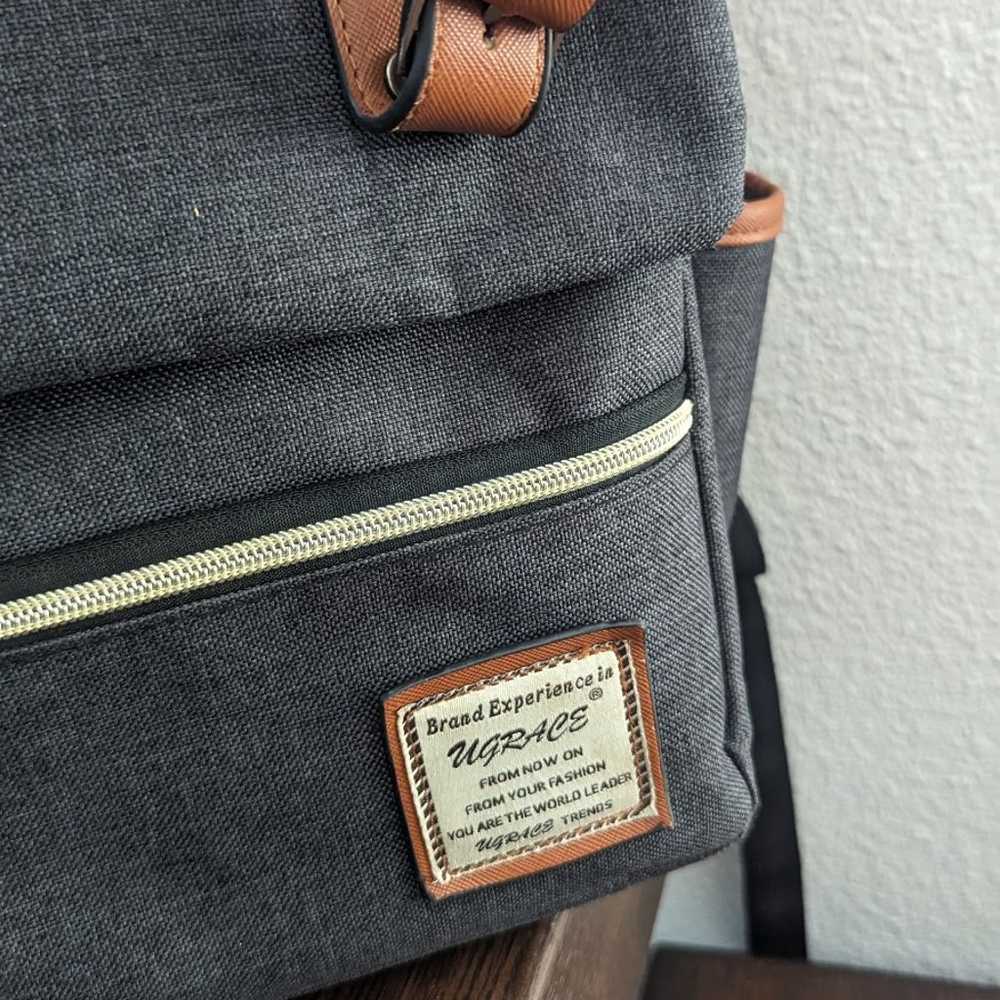 UGRACE Vintage Laptop Backpack with USB Charging … - image 3