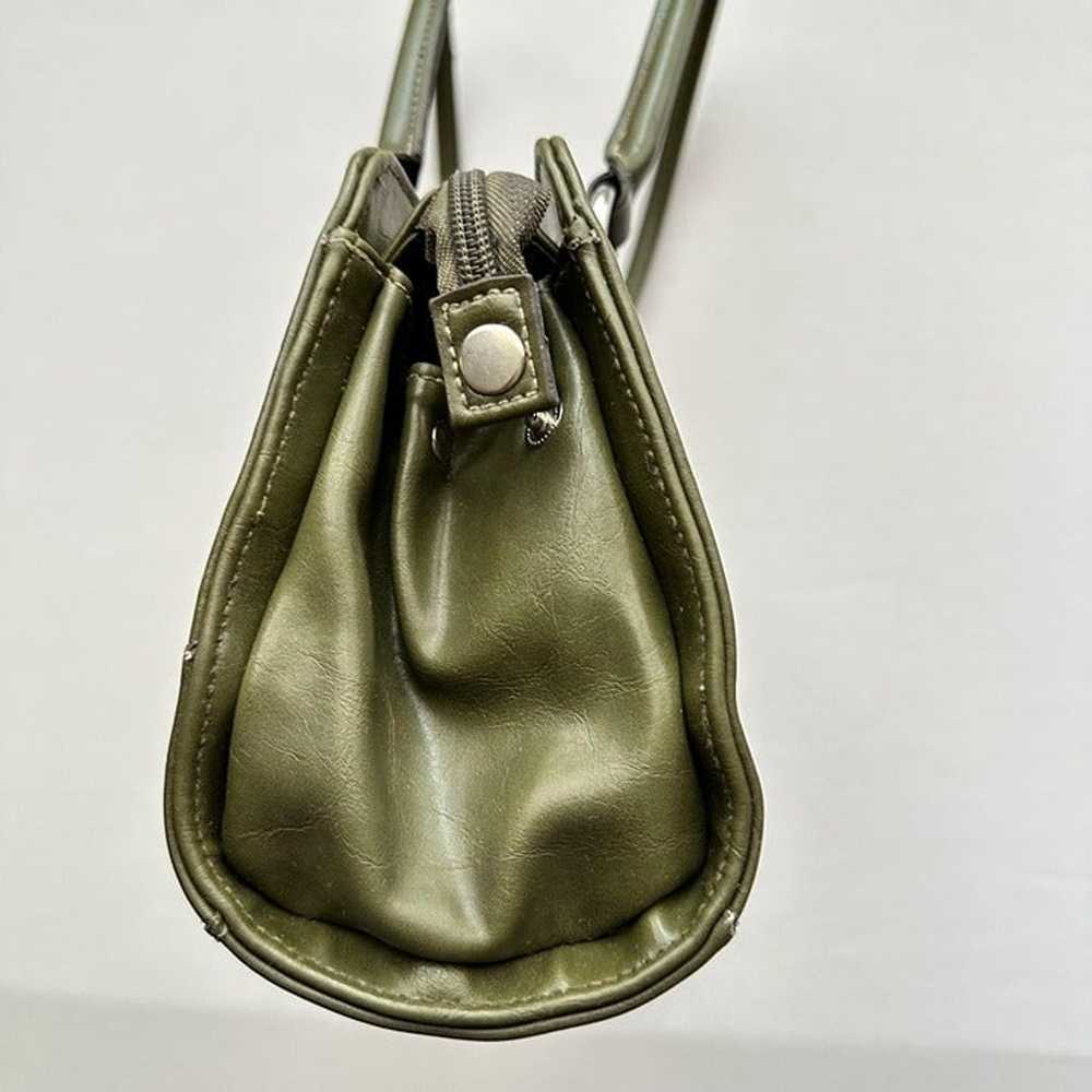 VTG Hillard & Hanson Vinyl Handbag Purse Double H… - image 8