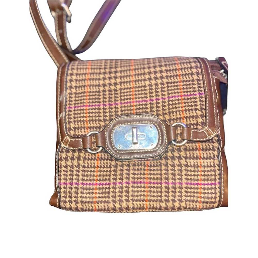 Chaps Vintage Wool Plaid Crossbody Bag - image 2