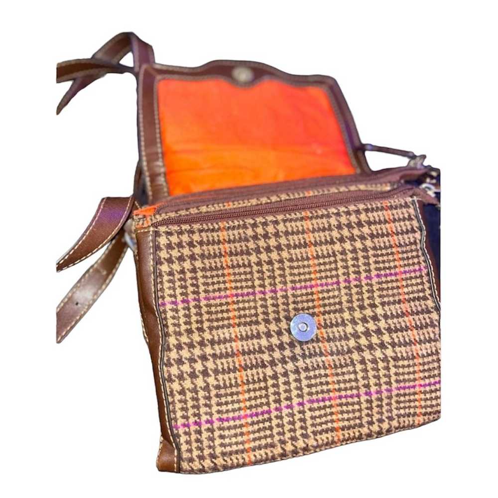 Chaps Vintage Wool Plaid Crossbody Bag - image 4