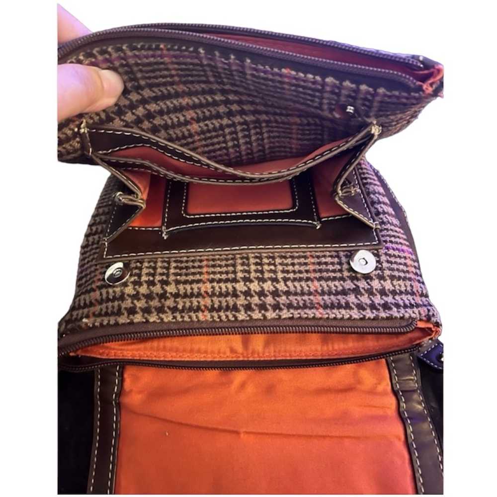 Chaps Vintage Wool Plaid Crossbody Bag - image 7