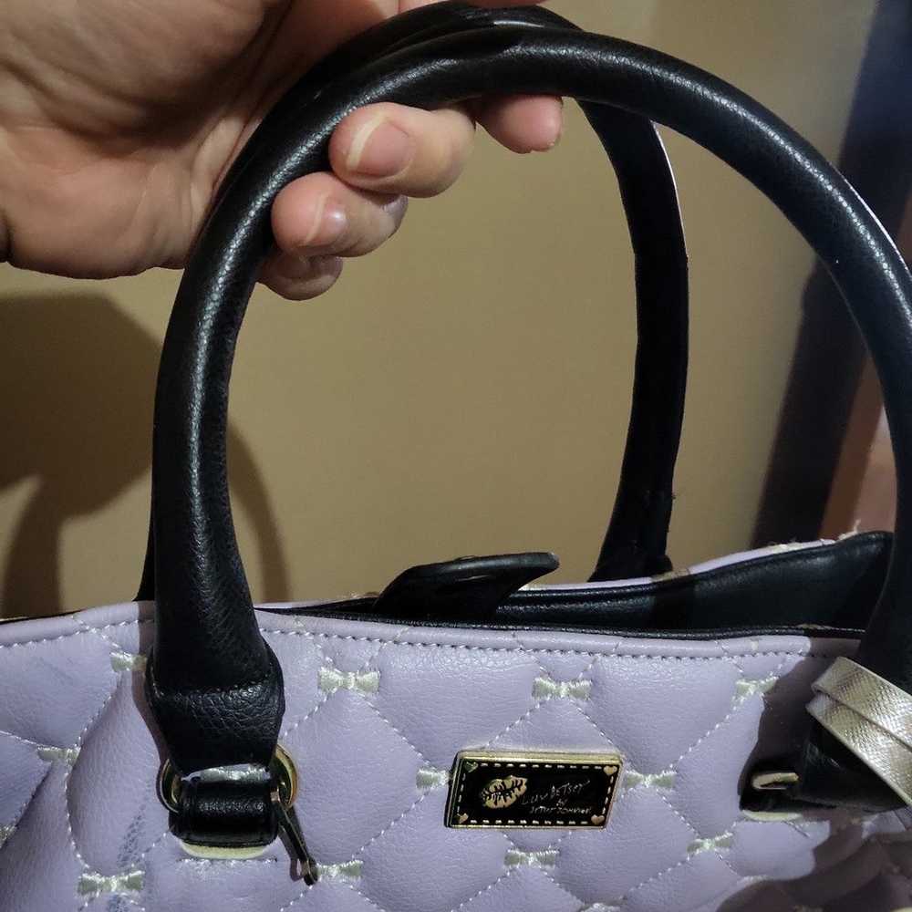 Betsey Johnson purse in lavender - image 4