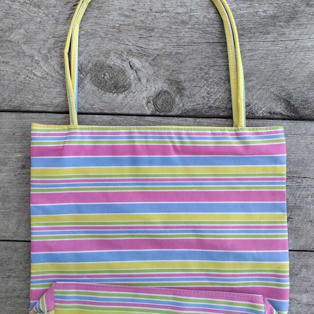 Retro Pastel Striped 60s Inspired Mod Shoulder Ba… - image 2