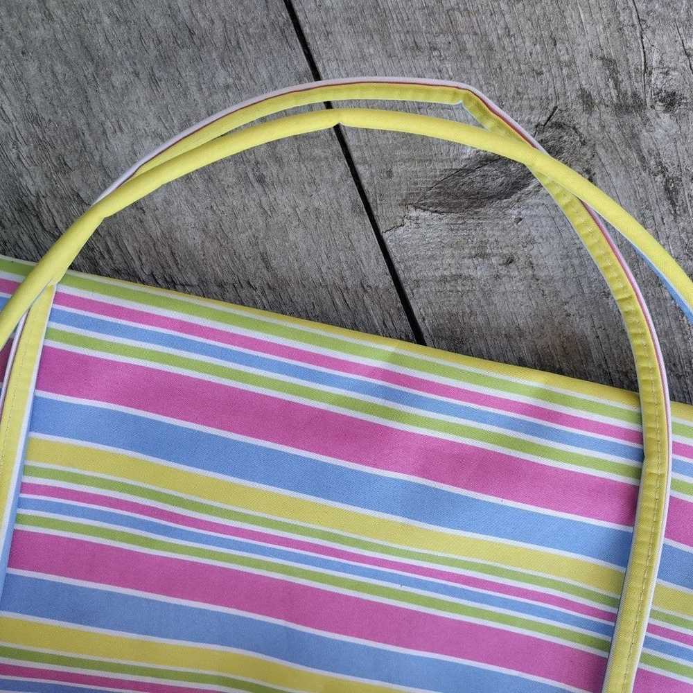 Retro Pastel Striped 60s Inspired Mod Shoulder Ba… - image 4