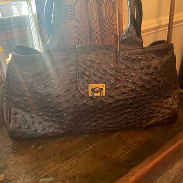 Veari croc brow leather bag