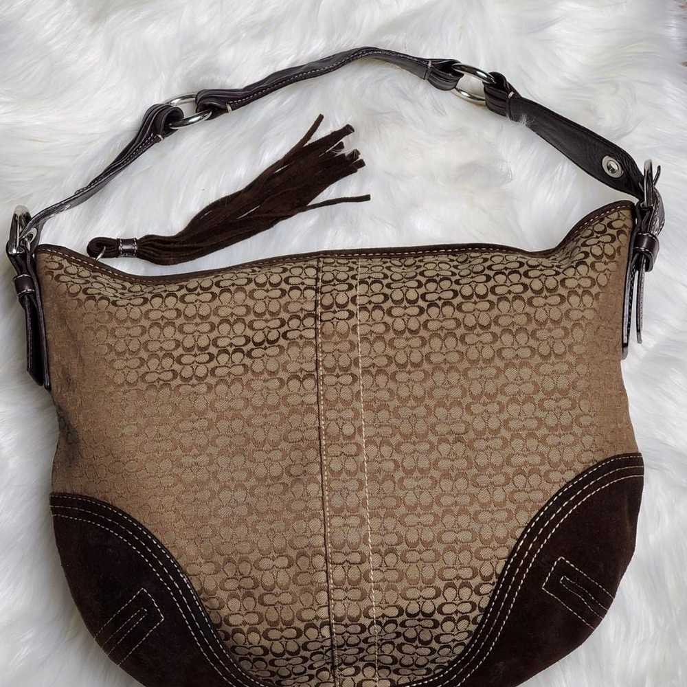 Coach Signature Hobo Handbag - image 2