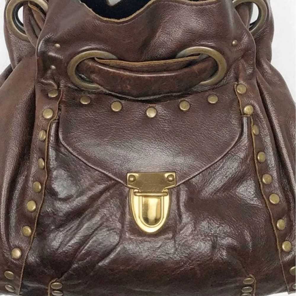 E.D.E Vintage Deep Brown Leather handbag - image 2