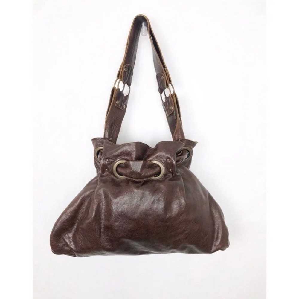 E.D.E Vintage Deep Brown Leather handbag - image 9