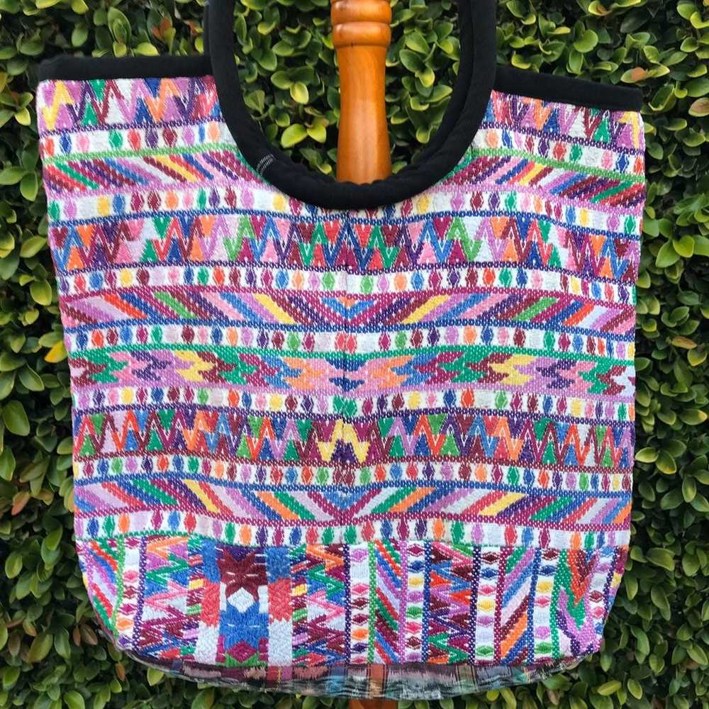 Bnwot Guatemalan Huipil Beach Bag - image 2