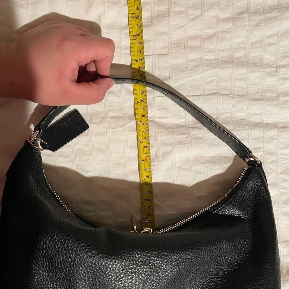 Coach black pebbled leather shoulder bag - image 6