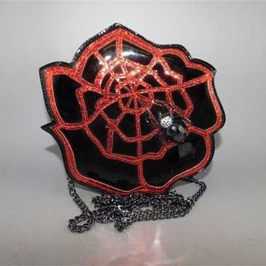 612/398 Betsey Johnson Black and Red Rose Spider W