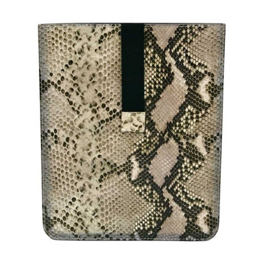 JIMMY CHOO Python Snake Print Embossed Leather iP… - image 3