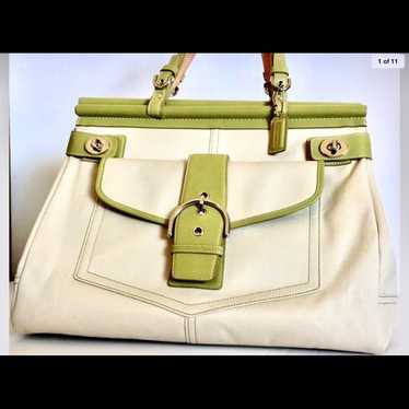 Coach Authentic leather and canvas handb