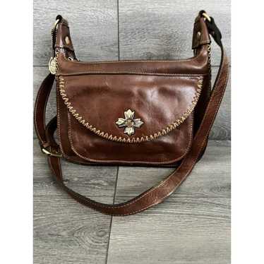 2024 Patricia Nash Sophia Hobo Crossbody bag vintage cognac bag