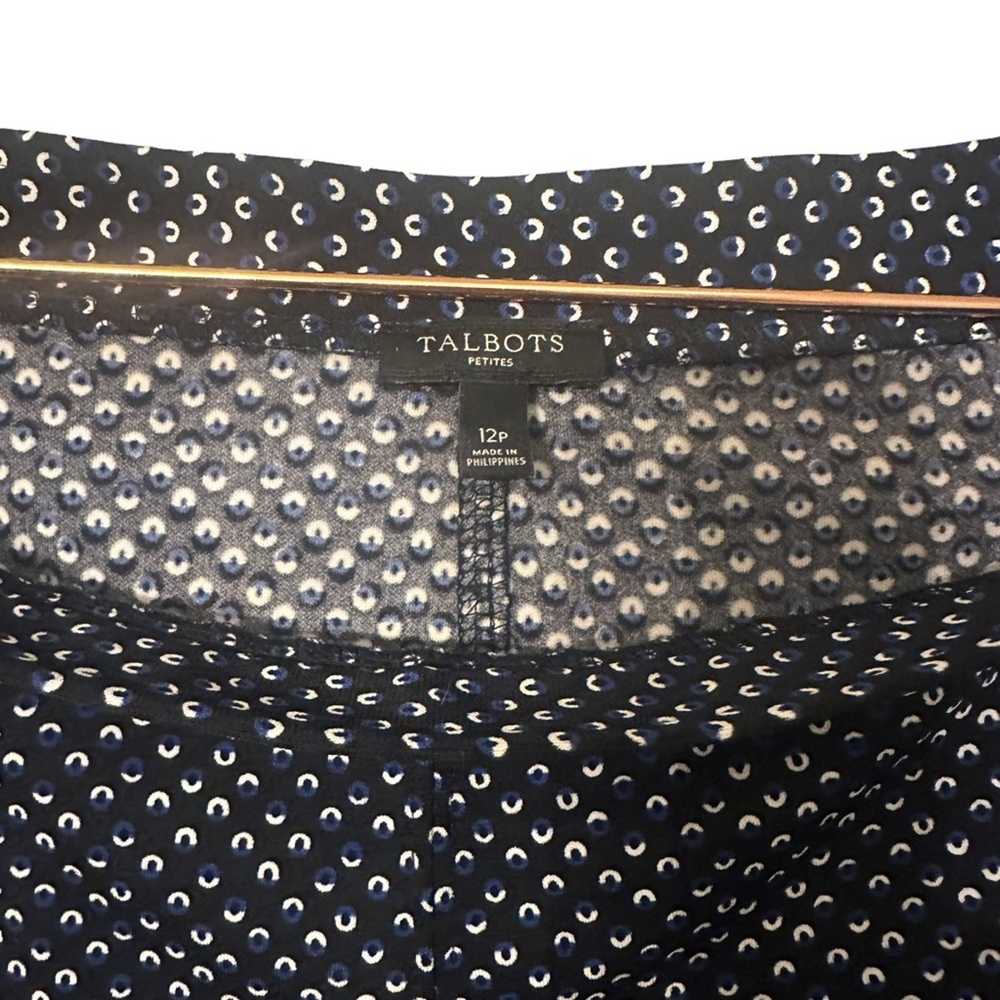 Talbots navy printed skirt size 12 petite - image 2