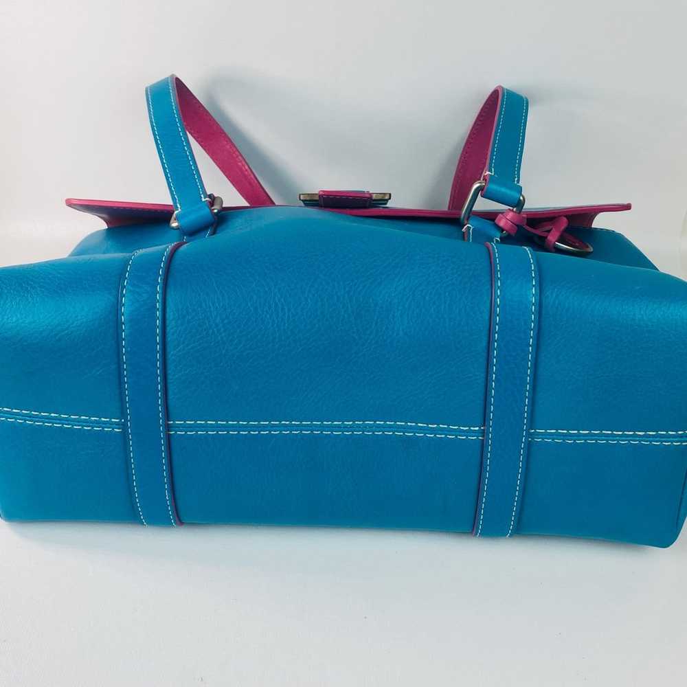 Vintage Dooney & Bourke Turquoise Pink Blue Doubl… - image 3