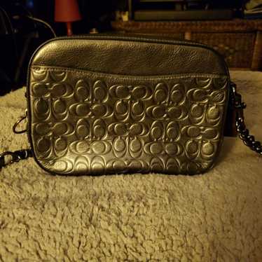 Coach metallic signature camera bag sale