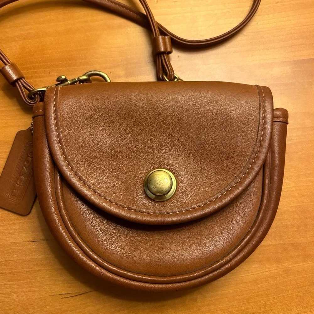 Genuine Coach #9826 Vintage Tan Mini Purse Long S… - image 2